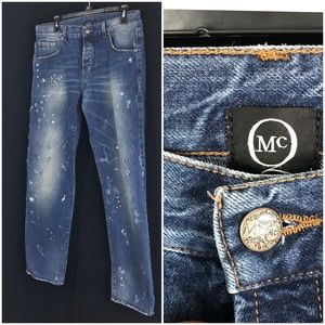 Alexander McQueen Jeans - Alexander McQueen Sz32 Destroyed Painted Men Jeans Alexander McQueen Jeans - Alexander McQueen Sz32 Destroyed Painted Men Jeans